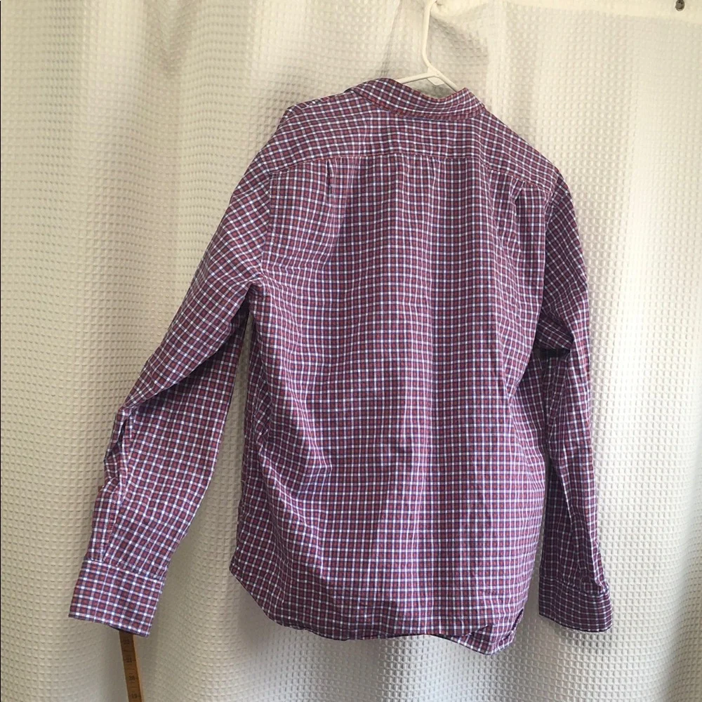 💙J. CREW Men's Casual Blue and Red Checkered Shirt Preppy